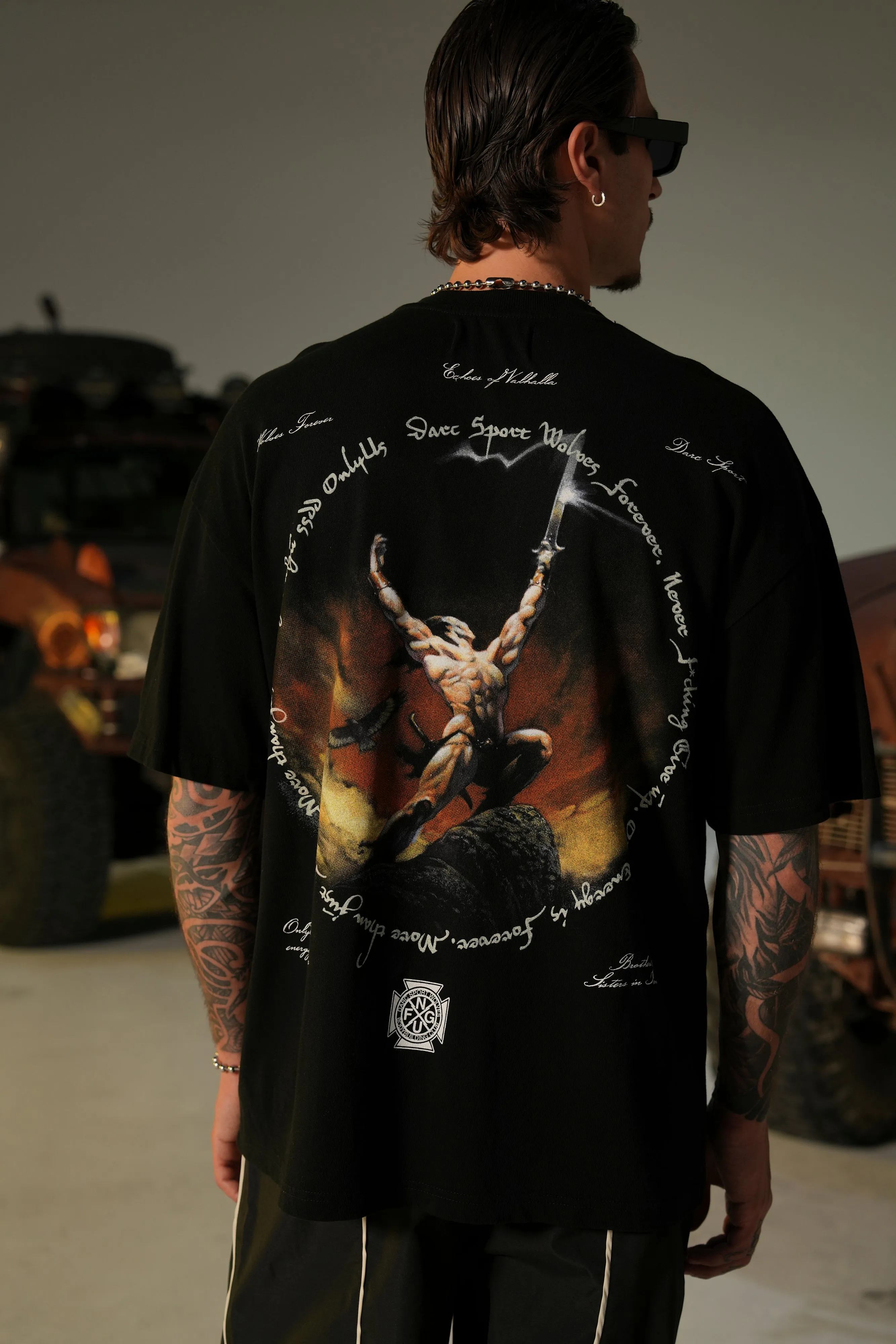 Against The Odds "Premium" Oversized Tee in Black