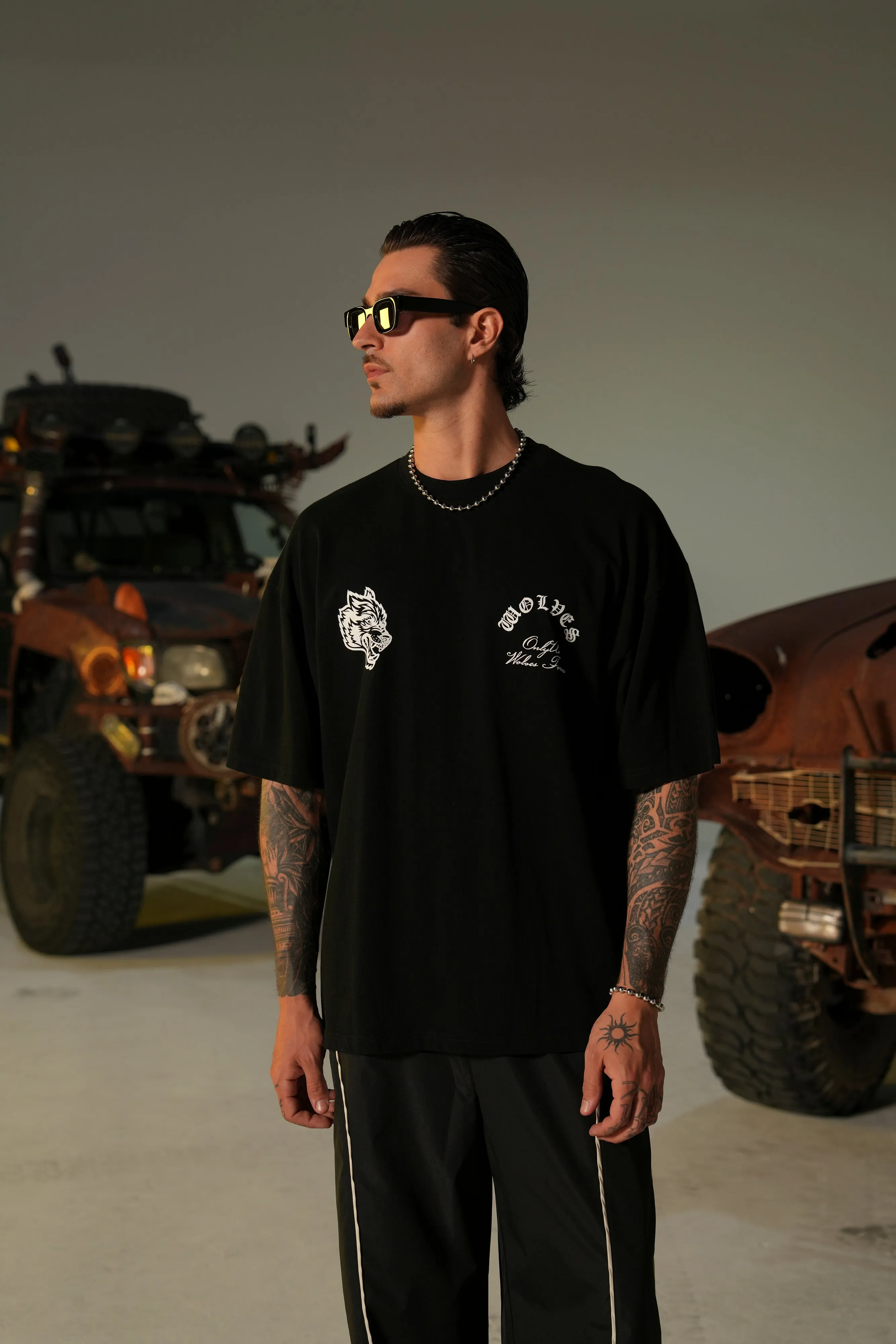Against The Odds "Premium" Oversized Tee in Black