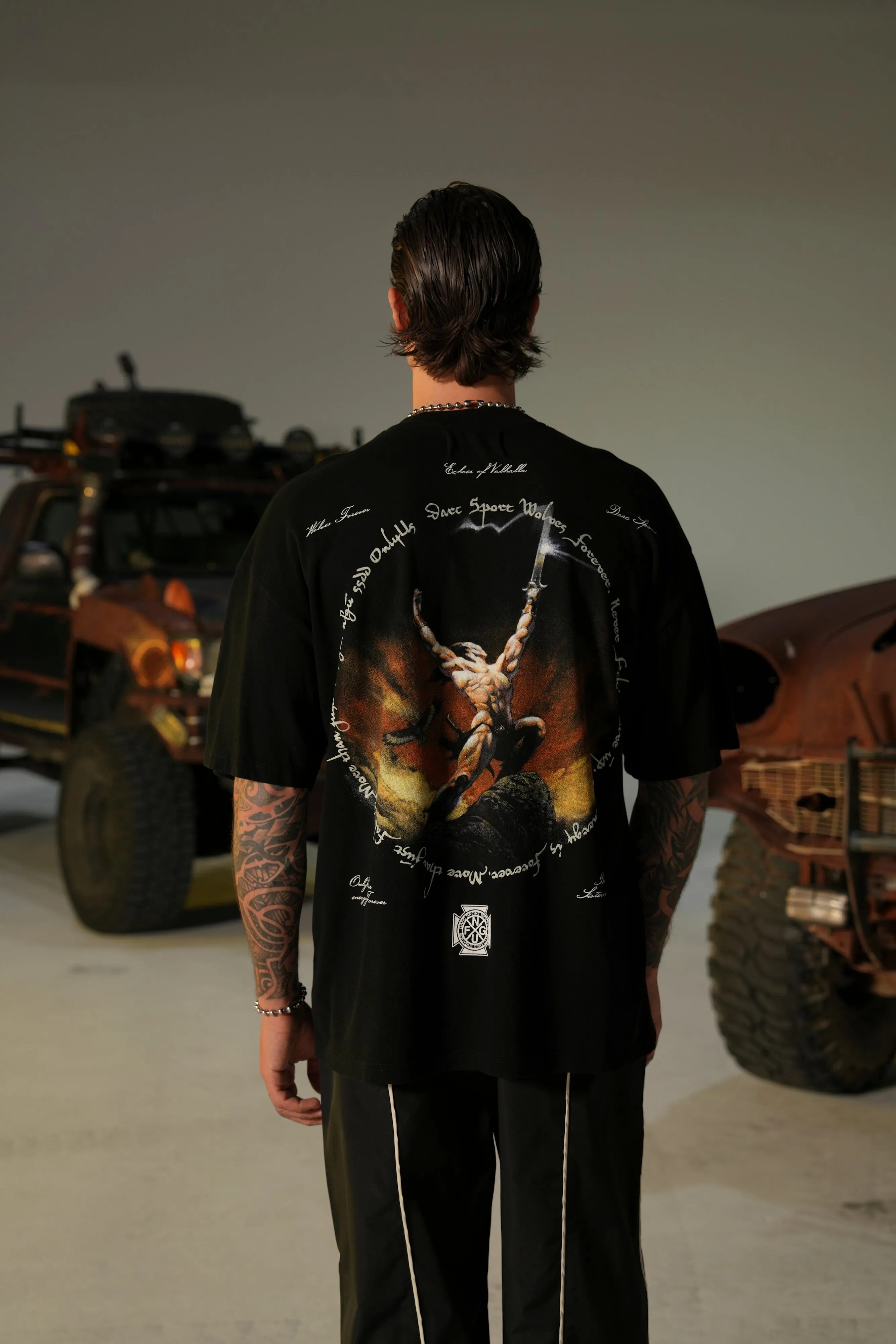Against The Odds "Premium" Oversized Tee in Black