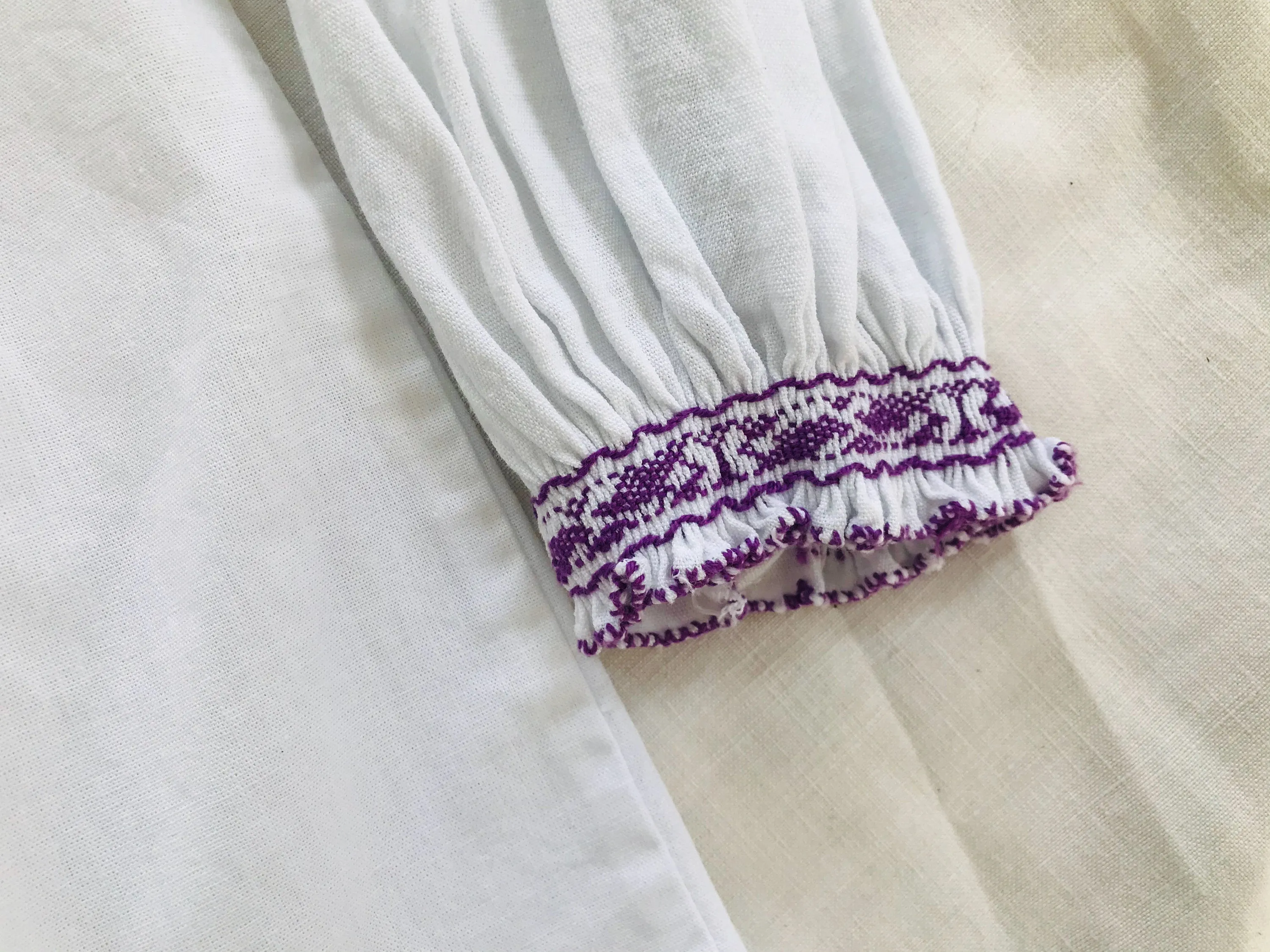 Hand-Embroidered Nahua Blouse. Pepenado. Puebla, Mexico